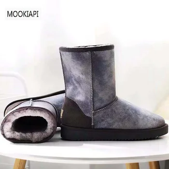 

Australia's top quality snow boots in 2019, real sheepskin, 100% natural wool, new mid-barrel women's shoes, free delivery