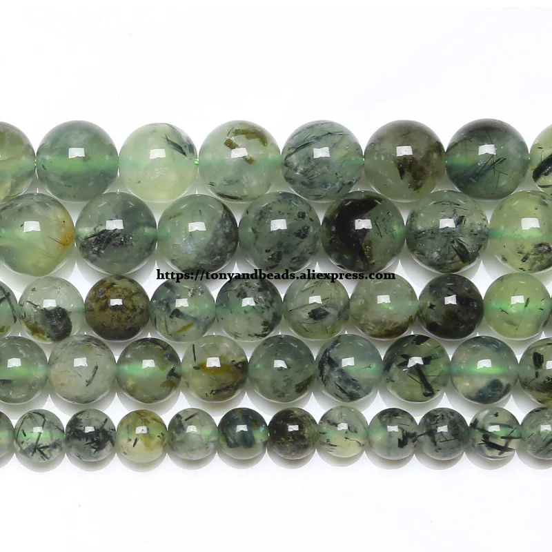 Natural Gemstone Prehnite Loose Spacer Beads For Jewelry Making Strand 15'' YB 