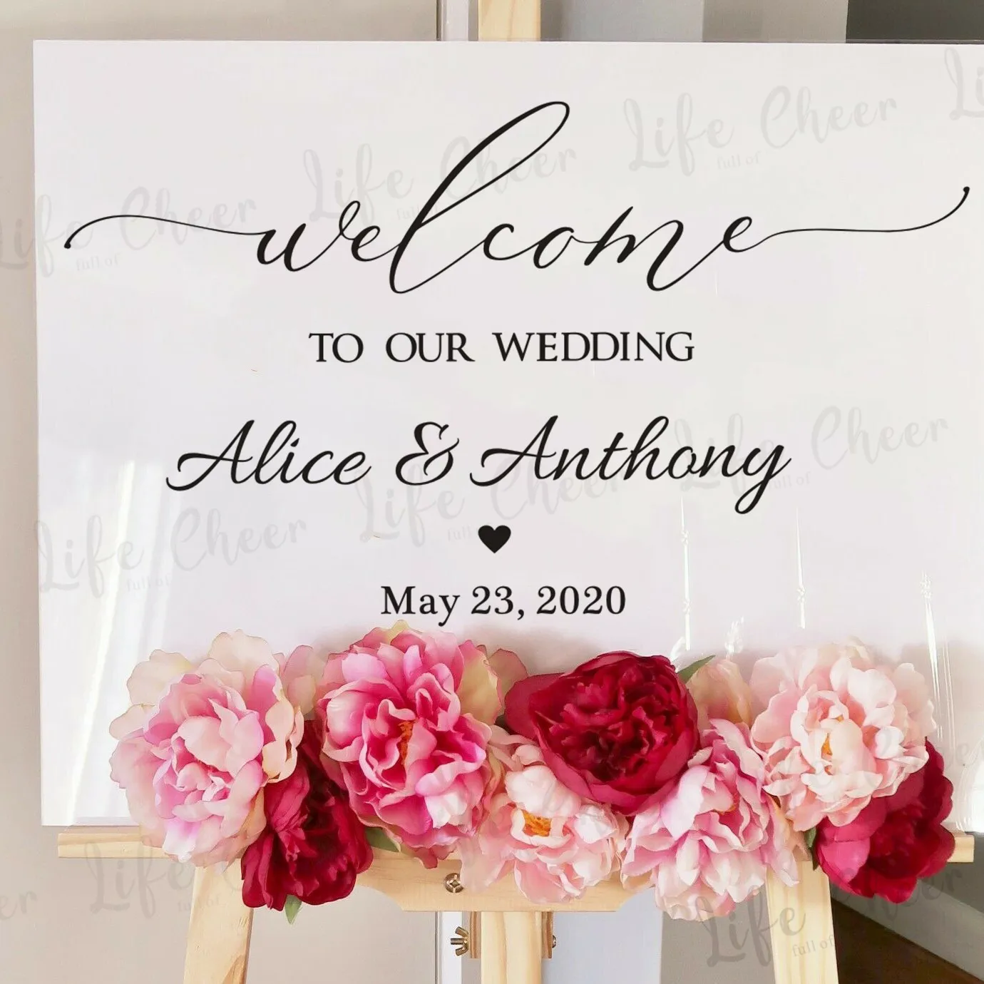 Wedding Sign Vinyl Sticker Personalized Texts Board Decals Anniversary Engagement Party Sign Mirror Vinyl Murals,vinyl stickers,vinyl wall stickers,self adhesive stickers,self adhesive wall stickers,wall stickers