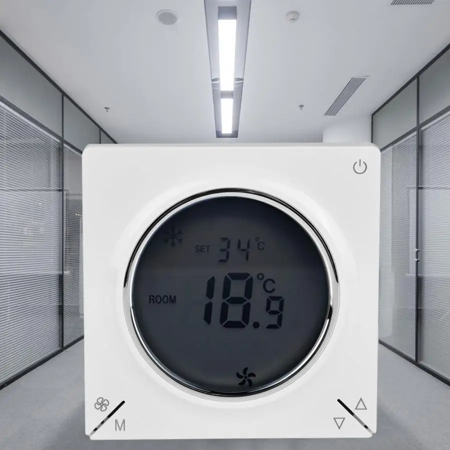 Термостат кондиционера цифровой lcd Кондиционер Вентилятор катушка центральный термостат охлаждение, Отопление комнатный регулятор температуры