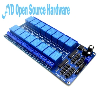 

16 channel relay module with optocoupler protection LM2596 power control board module 5V or 12V for arduion raspberry