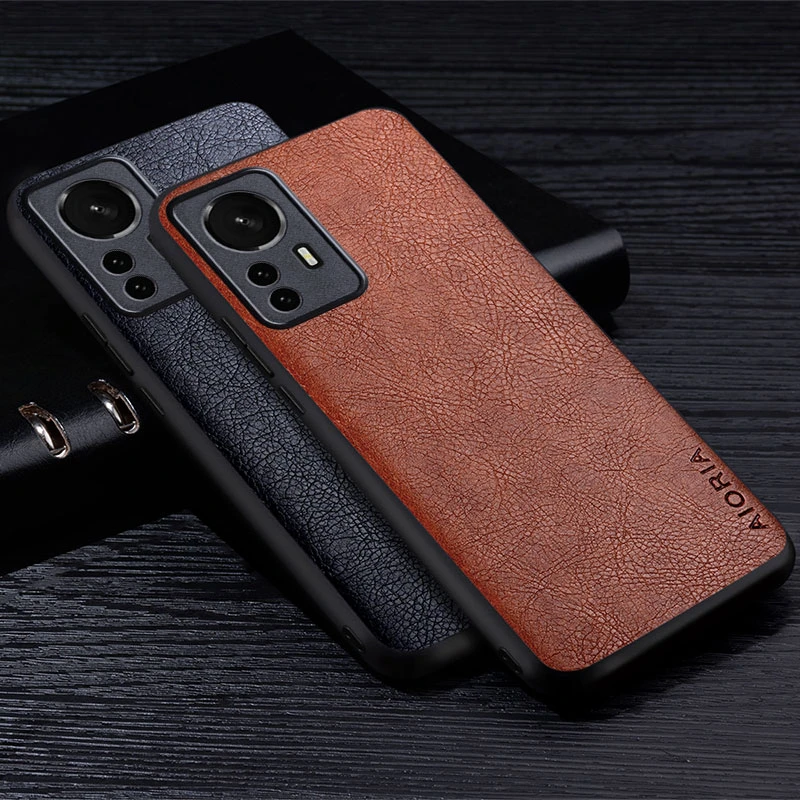 Leather Case For Xiaomi 12 Pro Ultra 12X 12S Pro  Retro Litchi Pattern Business Style Shockproof Back Cover for xiaomi 12x case