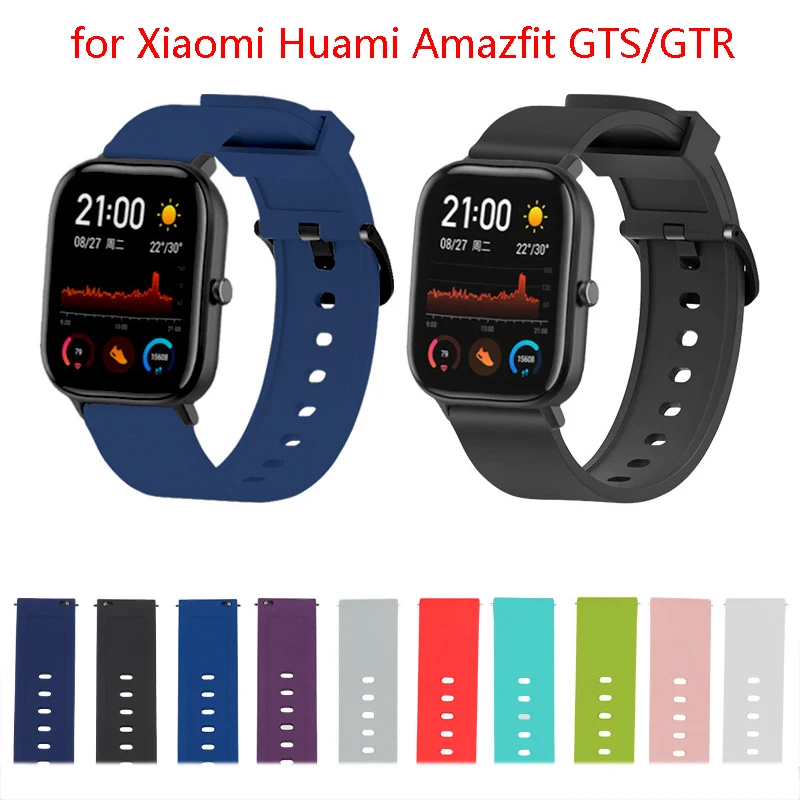 Correa для xiaomi huami amazfit bip ремешок спортивные силиконовые часы браслет GTS/GTR умные