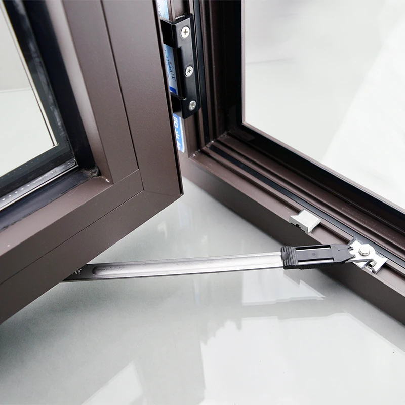 Stainless Steel Broken Bridge Aluminum Window Sliding Wind Bracing Limiter Inside Two-link Angle Controller Window Wind Support afbeelding
