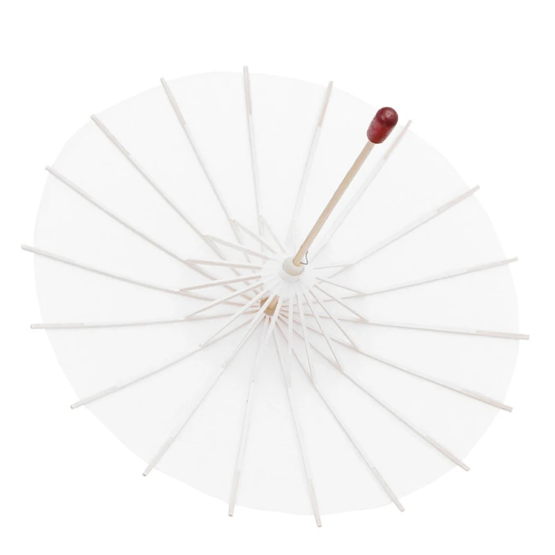 Белый пустой китайский бумажный зонтик Детские краски DIY ремесло Рождественский подарок Y51B