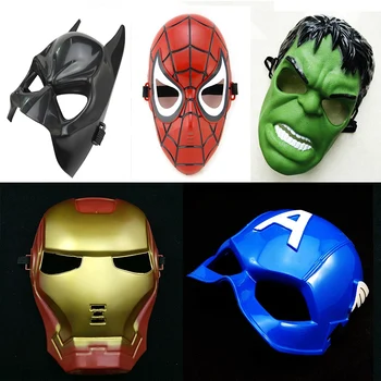 

Halloween Super Hero Mask Hulk American Captain Iron Man Spiderman Star Wars Darth Vader Batman Cartoon Party Masks Children Toy