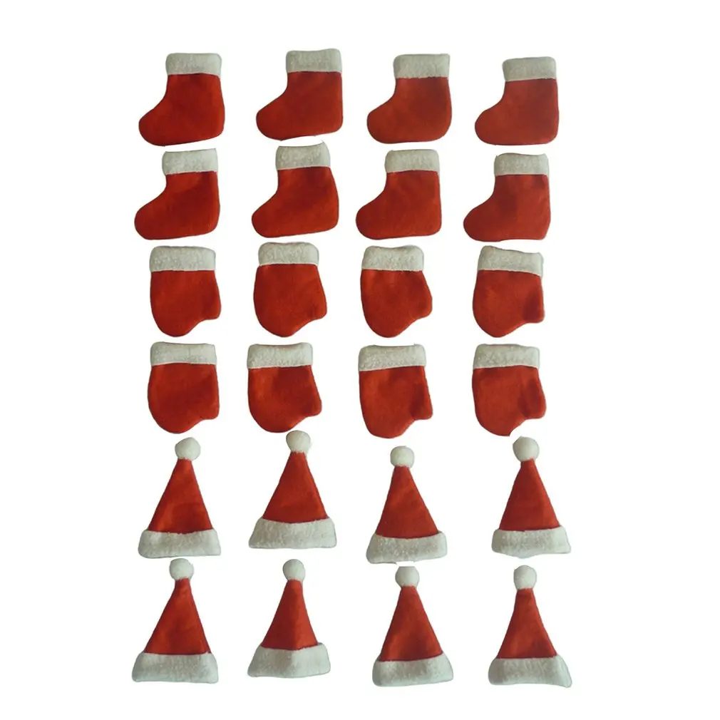 

Christmas Glove Socks Gift Bag Dinner Table Knife Fork Bag Cutlery Pocket Christmas Decorations Party Supplies