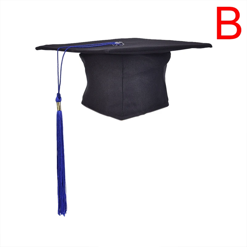 School Graduation Party Tassels Cap Mortarboard University Bachelors Master Doctor Academic Hat Black Mortar Board