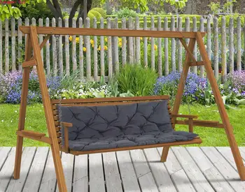 3 Sizes Outdoor Garden Swing Hanging Chair Cushion Garden Bench Mat Furniture Set