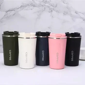 

380ml/510ml Hot Sale Coffee Mugs Stainless Steel Thermos Cup Double Vacuum With Lid insulated Water Bottle Travel Beer Mugs