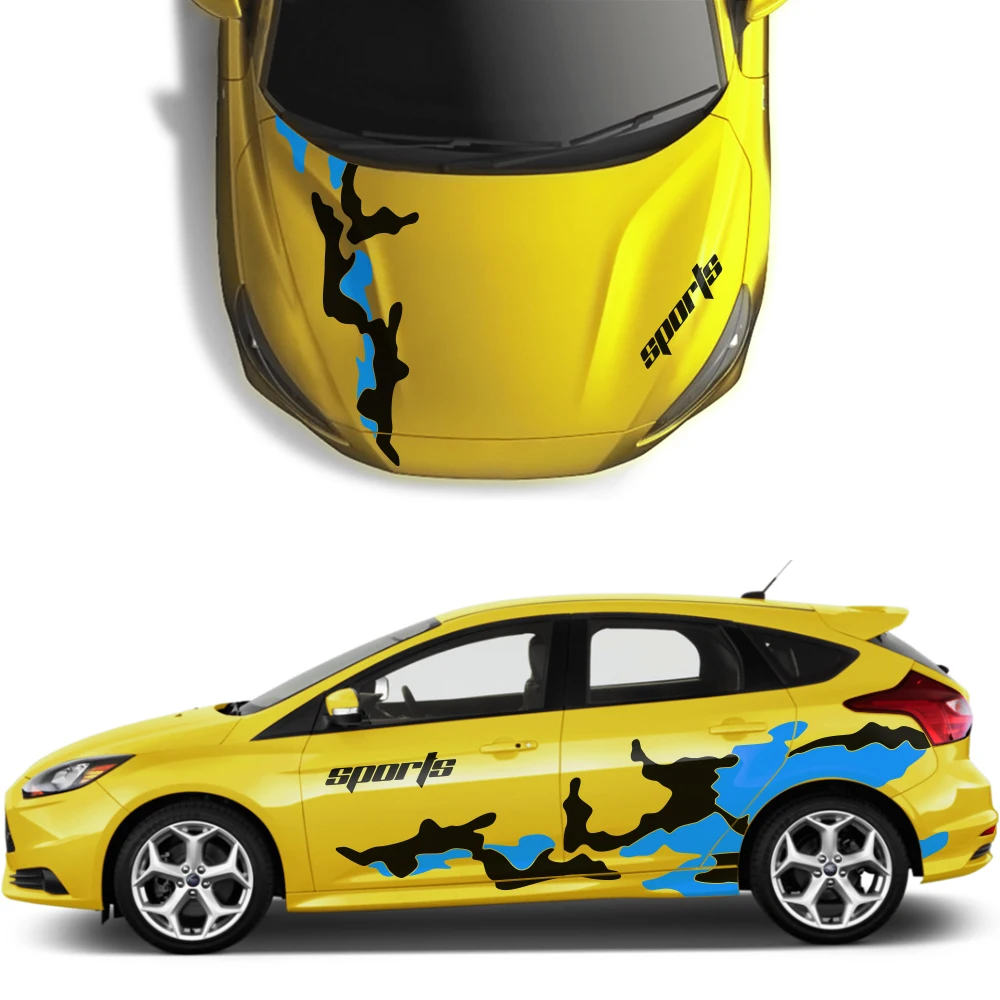 Автомобильные спортивные виниловые наклейки на дверь боковые для Ford Focus 2 3 1 4 MK2 MK3