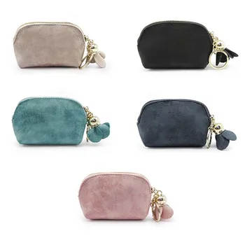

Women Leather Small Wallet Card Key Holder Zip Coin Purse Clutch Bag Gift Wallet Coin Bag Change Pouch Mini Purse For Lady