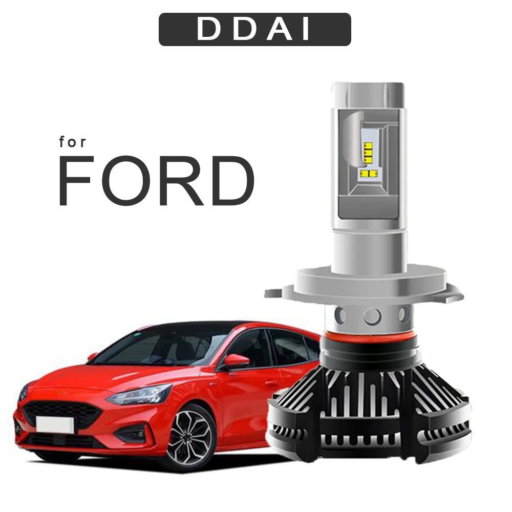 DDAI zes Led Автомобильные H4 Led H7 автомобильные фары лампы 12 В 50 Вт 6000 К для FUCOS kuga MONDEO S-MAX EVEREST Телец авто лампы