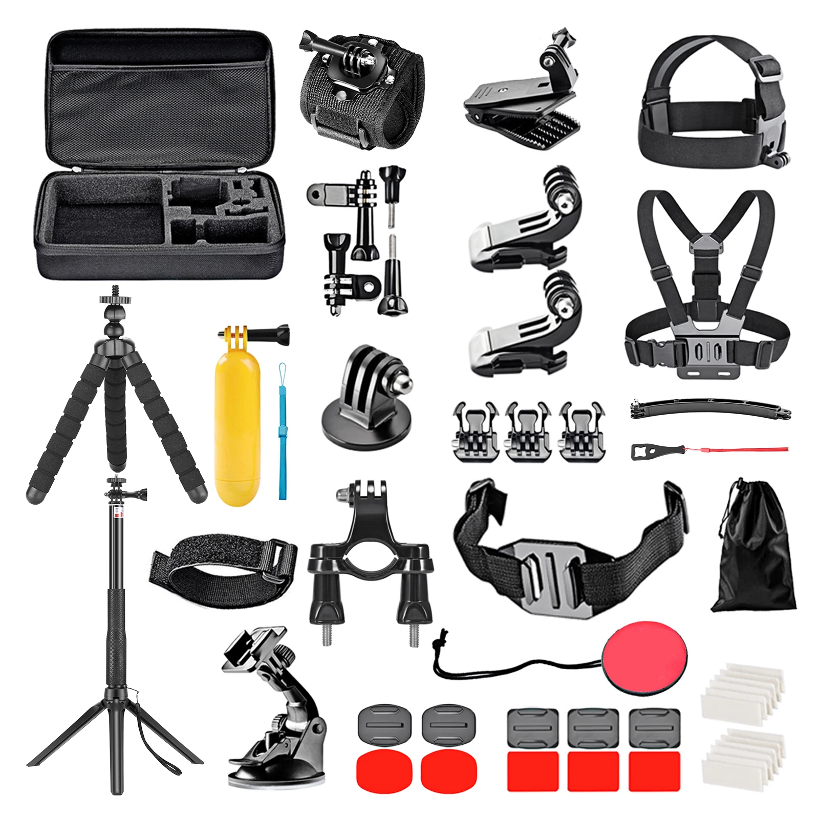Neewer 50-In-1 Action Camera Accessory Kit For GoPro Hero 9 Max 7 6 5 Black 2018 Session Fusion Insta360 DJI AKASO APEMAN | Электроника
