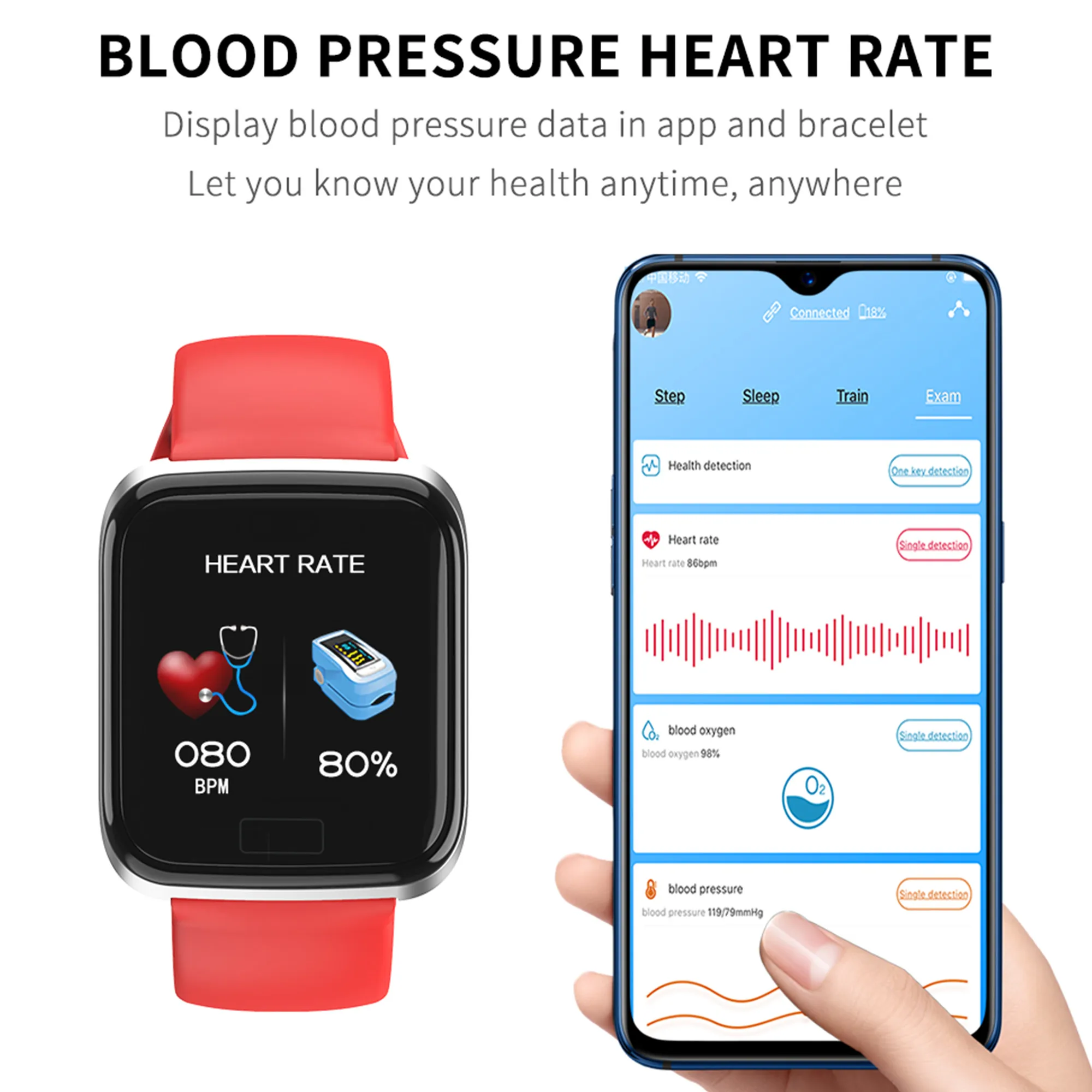 

Smart Watch Men Women Smart Band Blood Pressure reminder Smartband Sport Smart Bracelet Health Wristband Fitness Tracker PK B57