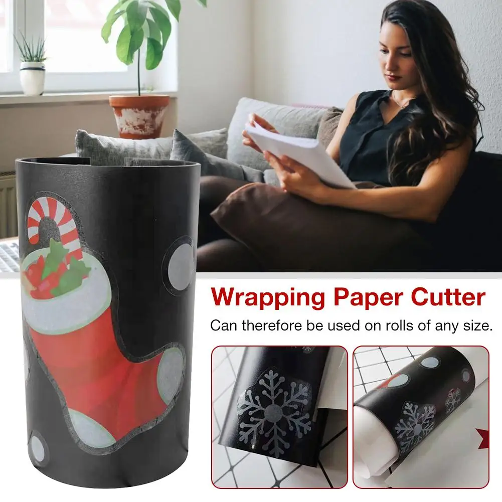 Sliding Wrapping Paper Cutter Christmas Cutting Tools Gift Wrapping Paper Roll Cutter Cuts The Prefect Line Single Time