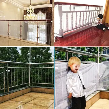 

2020 Newest Hot Large Size Safety 1st Railnet Net Child Guard Kids Baby Stair Balcony Deck Gate Doorways Mesh 200x75cm 300X75cm