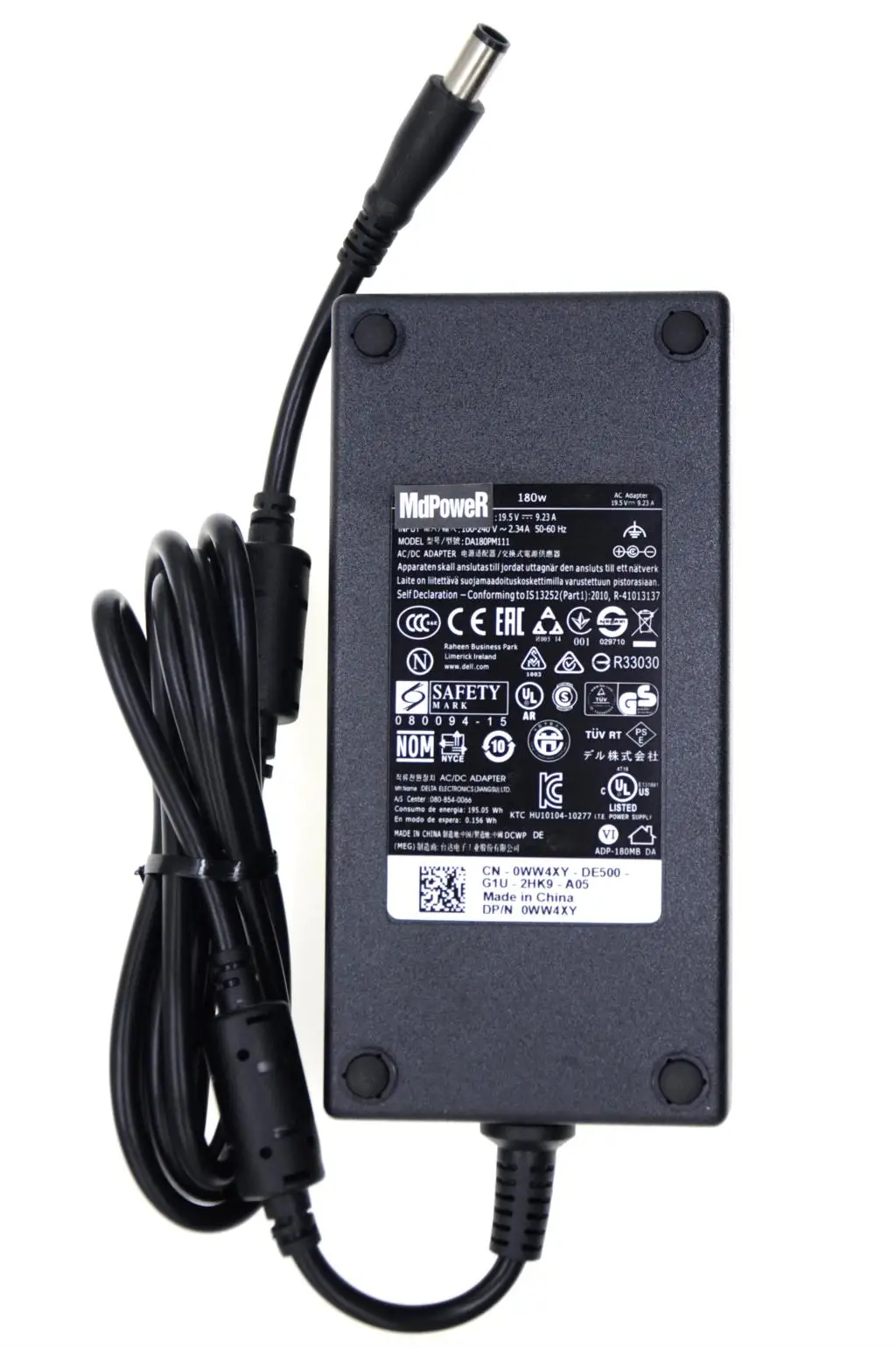 Dell Precision M4600 M4700 M4800 Alienware 13 R3 G3 충전기 DA180PM111 용 기존 180W 19.5V 9.23A 7.4*5.0mm 노트북 AC 어댑터