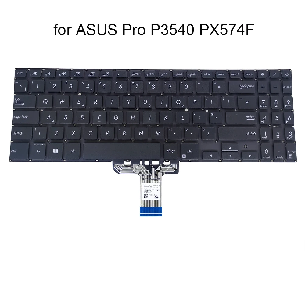 ASUS Pro P3540 P3540FA P3540F PX574F PX574FA PX574FB GB 영국 교체 키보드, 새로운 ...