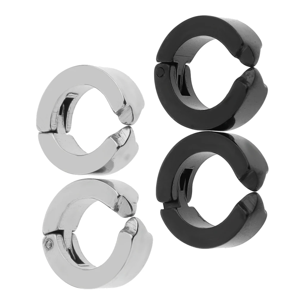 4Pcs Stainless Steel Non-Piercing Magnetic Earrings Ear Clip Unisex Jewelry
