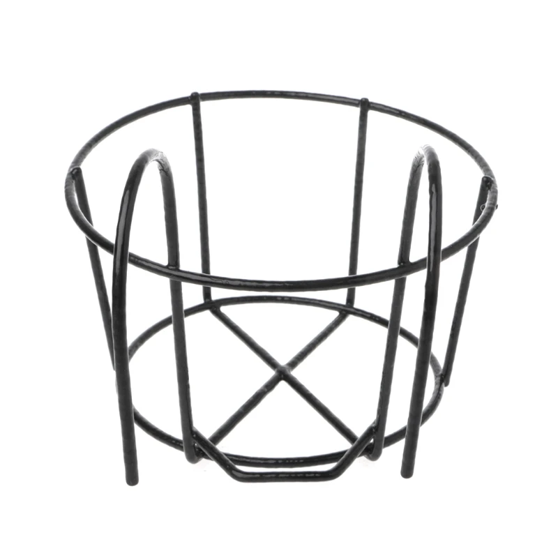 Balcony Round Flower Pot Basket Iron Railing Fence Hanging Potted Plant Rack Planter Stand Holder Garden Decoration 1Pc