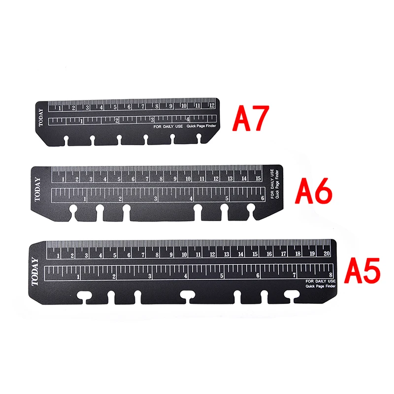 

1pcs A5 A6 A7 6 Holes Spiral Planner Accessories Ruler Binder Inner Rulers School