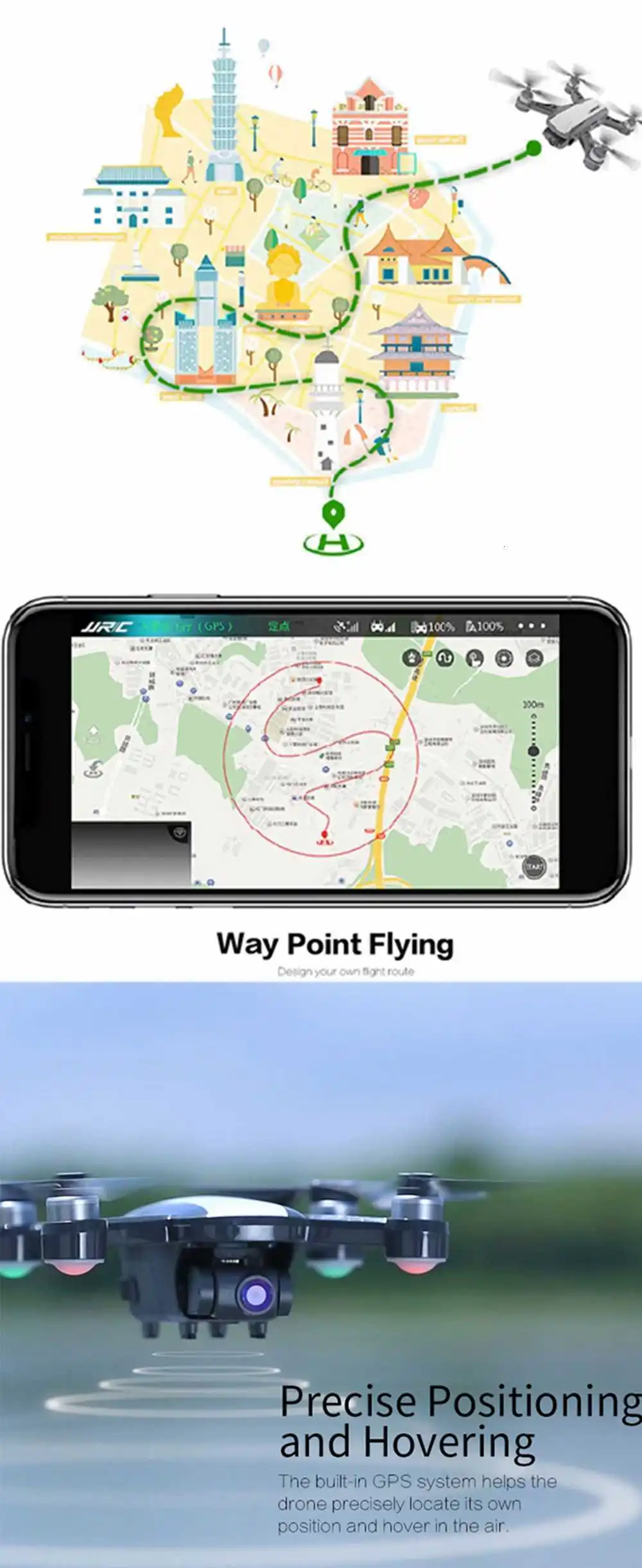 JJRC X9 Heron gps 5G Wi-Fi FPV с камерой 1080P оптическое позиционирование потока удержание высоты следование Квадрокоптер Радиоуправляемый Дрон Квадрокоптер RTF