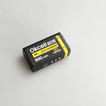 

USB Batteries For RC Model Microphone Bateria OKCELL 9V Rechargeable Battery 800mAh USB Portable OKcell Micro electronic