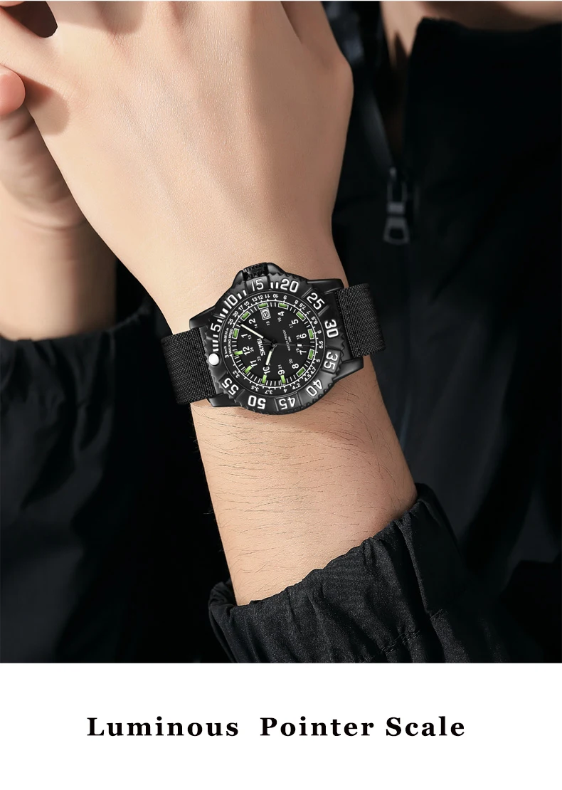 SKMEI Men Watch Luxury Dress Nylon Strap Fashion Wristwatch Simple Dial Design Quartz Watch Calendar 30M Waterproof Clock Man