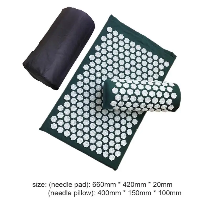 Massager Cushions Lotus Acupressure Mats Pillow Yoga Mats Relieve Back Pain Spike Mat Head Neck Foot Anti-stress Needle Massager