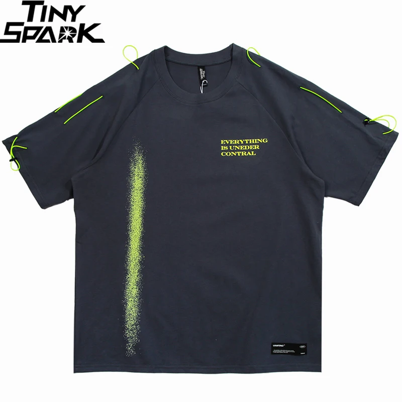 Футболка в стиле Харадзюку уличная футболка хип хоп с принтом и распылителем