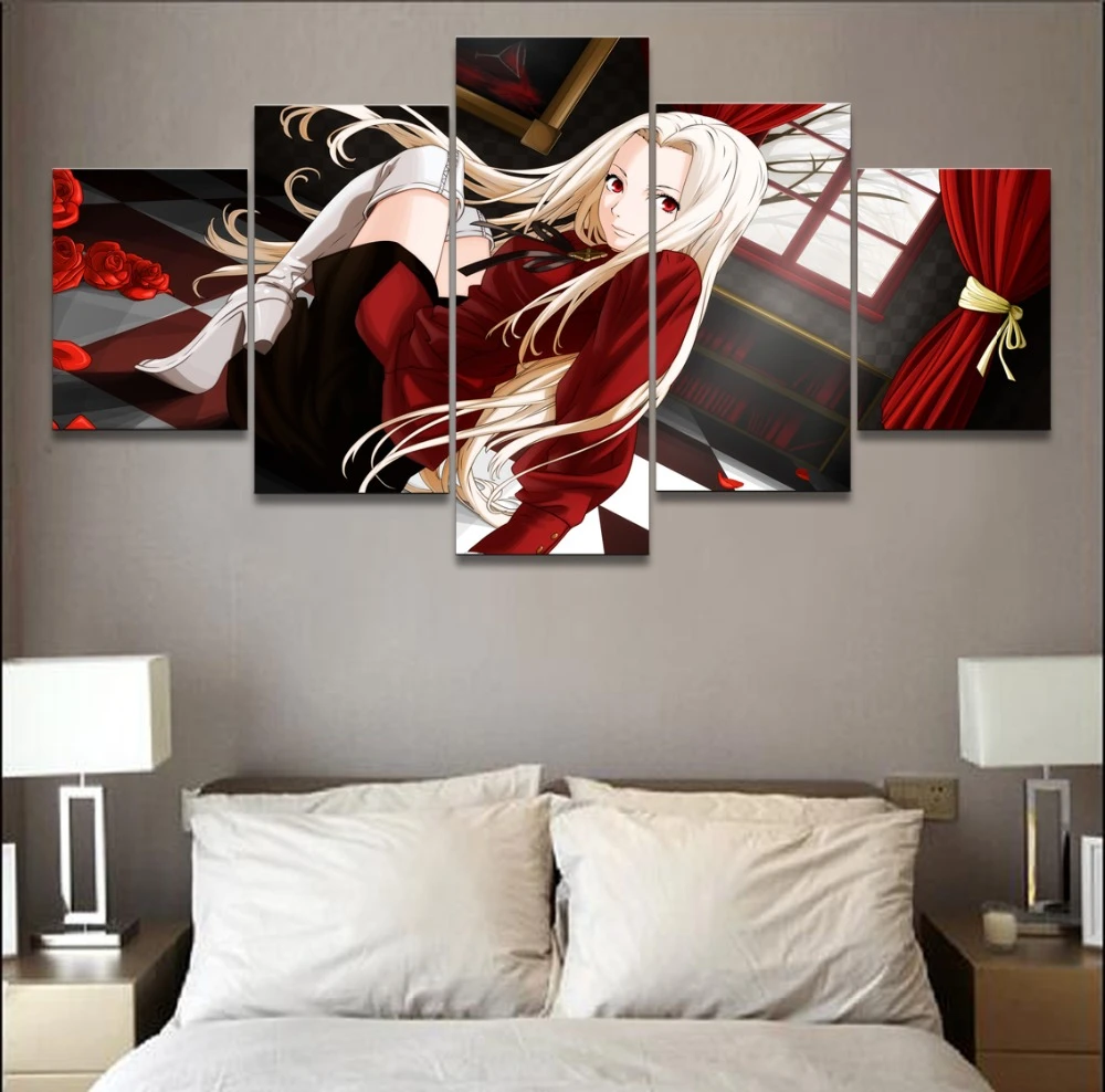Modular Pictures Wall Art 5 Pieces Anime Fate Zero Irisviel Von Einzbern Painting Home Decor Canvas Hd Prints Poster Framework Painting Calligraphy Aliexpress