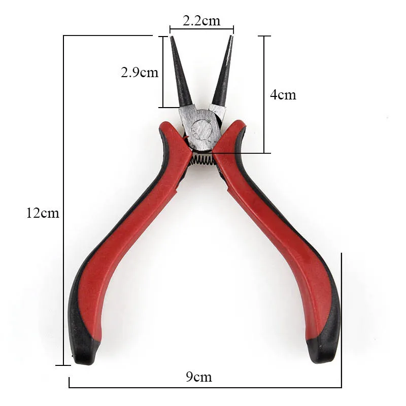 Thick handle round Плоскогубцы для ювелирных изделий из закаленной стали, оборудование для изготовления ювелирных изделий своими руками, концевые проволочные цепи для резки ручной работы, инструменты для ремонта бисероплетения - Цвет: Thick handle round