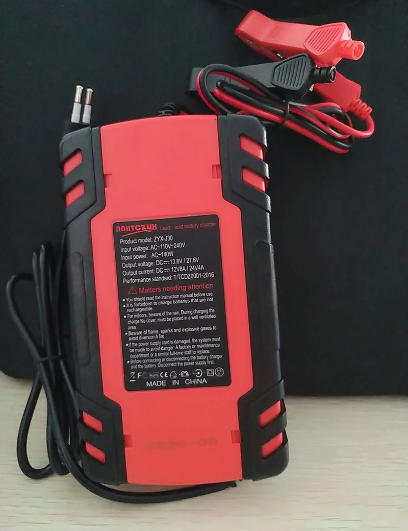 12V/8A 24V/4A импульсный ремонт Зарядное устройство с ЖК дисплей Дисплей для