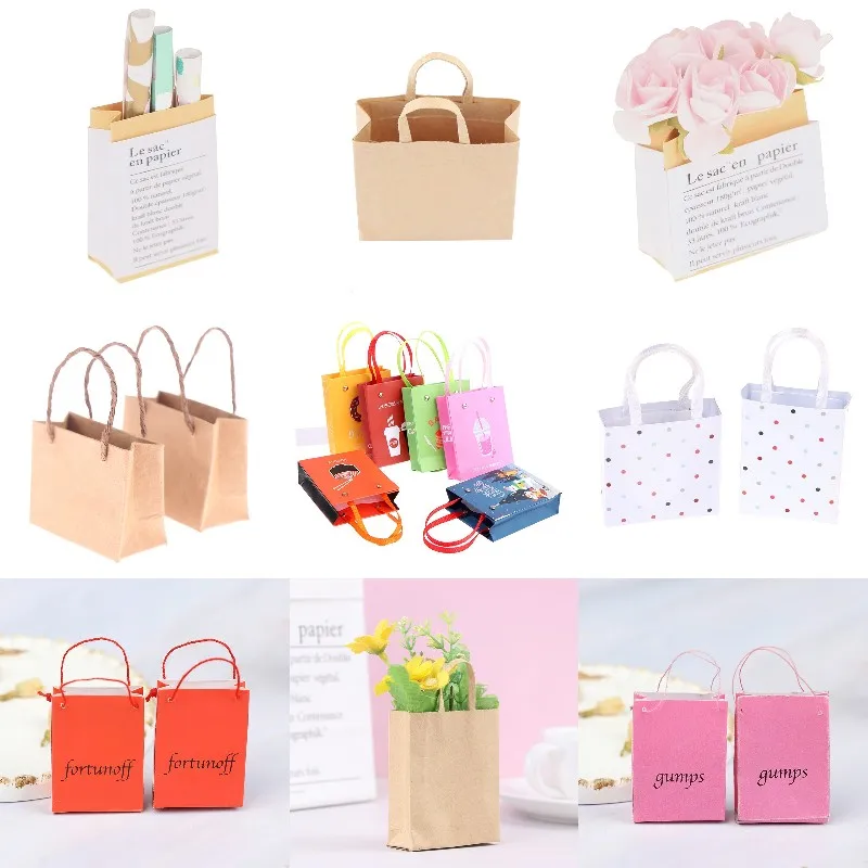 Handmade 112 Dollhouse Miniature Diy Doll Deco Fashion Handbag Doll