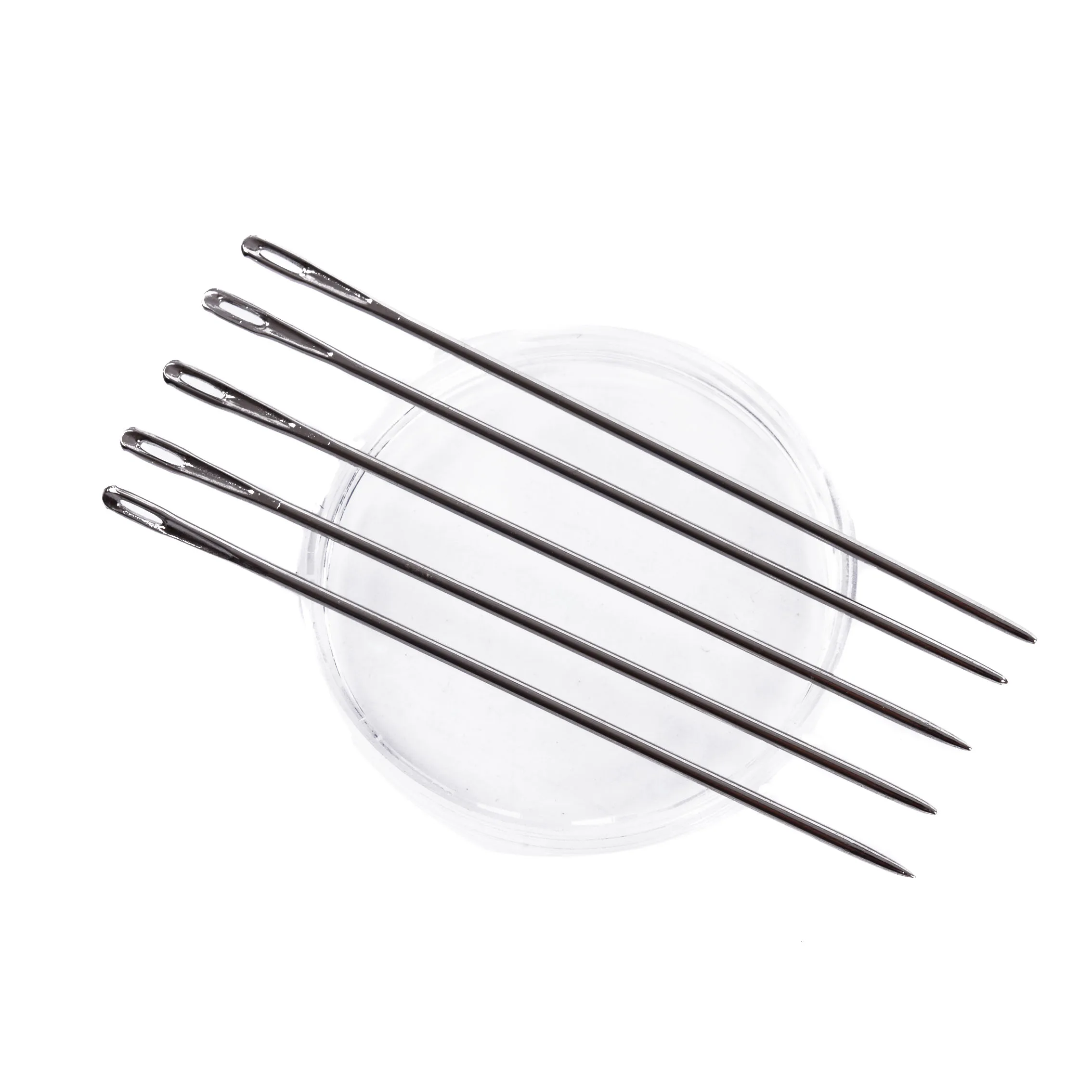 Hair Extensions Tool 12PCS 6cm "I" Shape Straight Weft Weaving/Sewing Needles for DIY Hair Extensions Human Hair Weft Tools