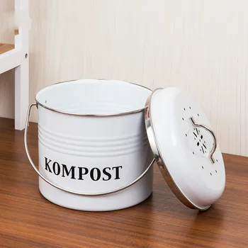 

Trash bin kitchen leftover stinky mini bucket cover storage bucket anti-kitchen odor arm desktop garbage MJ1022