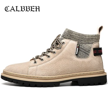 

Fashion ankle men's shoes winter boots non-slip 2019 warm and comfortable men's winter shoes 38-44 size мужская зимняя обувь