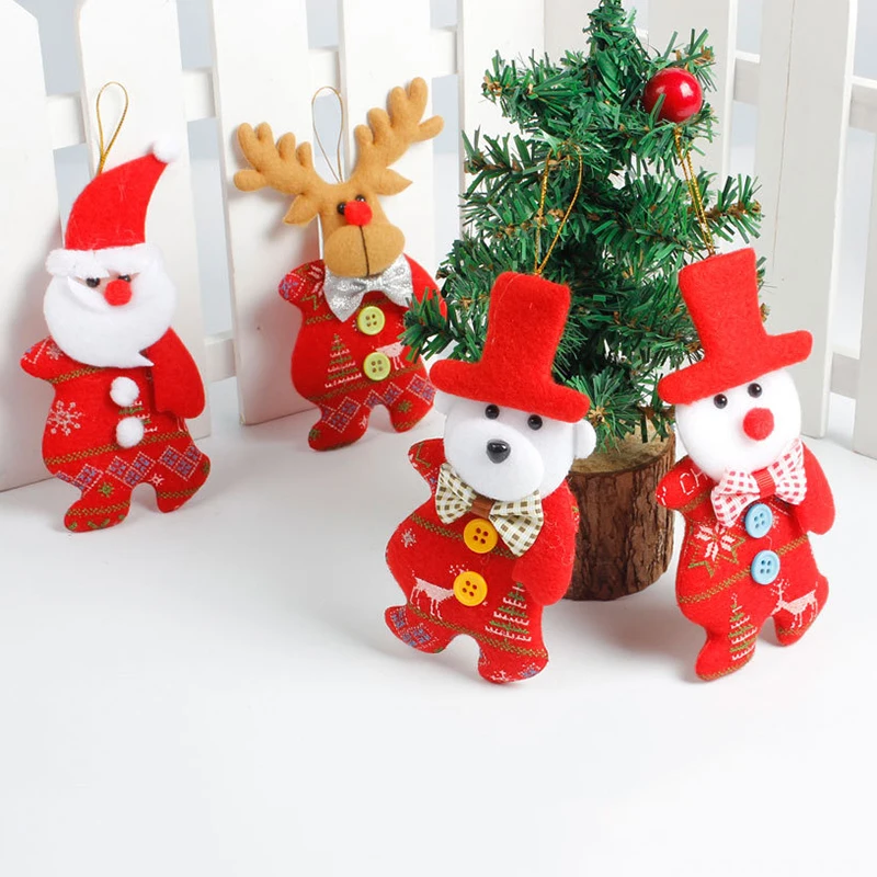

1pc Christmas Tree Decorations Hanging Ornaments Dolls New Year Santa Claus Bear Reindeer Snowman Decorations Christmas Decor