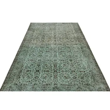 

Handmade Green Vintage Overdyed Turkish Area Rug 173x293 Cm-5'8''X9'7''