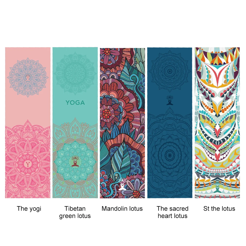 30*100cm Printed Yoga Towel Portable Double Layer Non-Slip Mat Protection Yoga Exercise Pad Quick Drying Pilates Towel Blanket Yoga Towel
