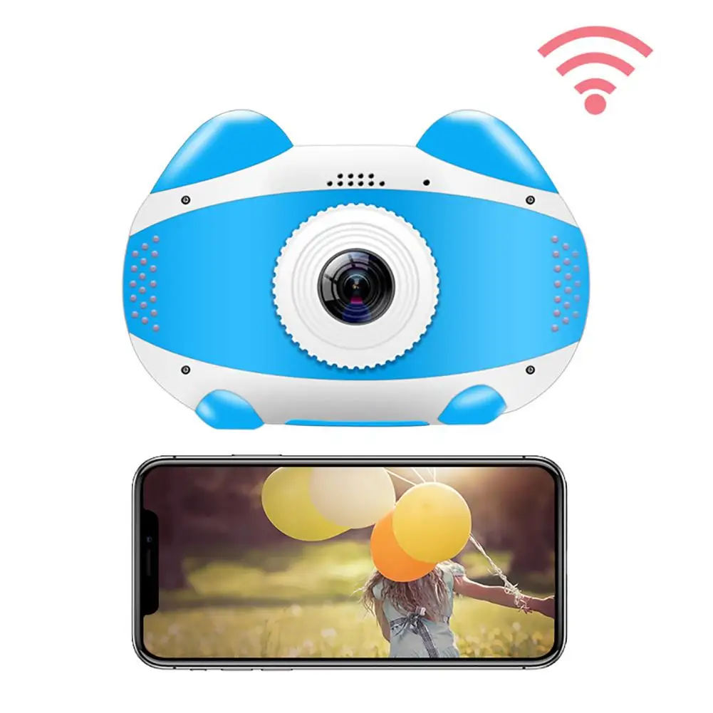 Умная WiFi Детская цифровая камера с мультяшным котом HD 1080p Студенческая дорожная камера игрушки наружная Фотография реквизит для детского подарка на день рождения