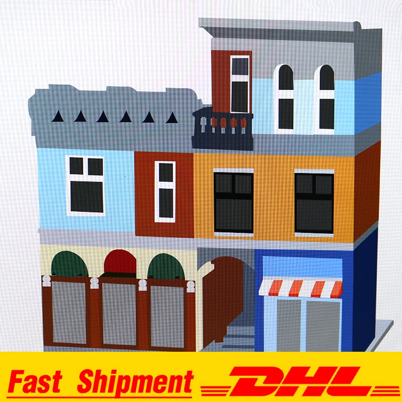 

IN Stock Creators Series The Detective Office Model Building Blocks Set Compatible Legoinglys 15011 10246 House Toys