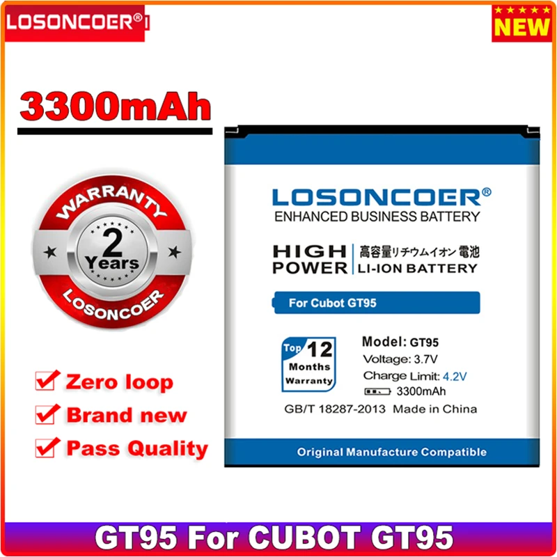 Аккумулятор LOSONCOER GT95 на 3300 мач для смартфонов CUBOT быстрая доставка | Мобильные