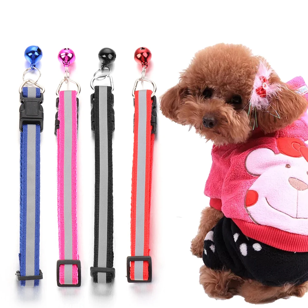 

5 colors Adjustable Cat Dog Reflective Collar Necklace Flashing Light Up Nylon Night Safety Collars Pet Supplies Cat Accessories