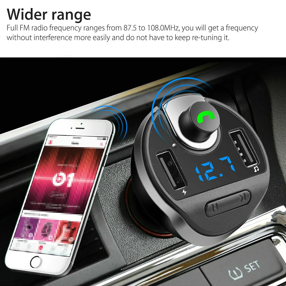 Беспроводной автомобильный Bluetooth MP3 Playe fm-передатчик Hands-free автомобильный комплект аудио 3.1A двойной usb порт быстрое зарядное устройство MP3 радио адаптер