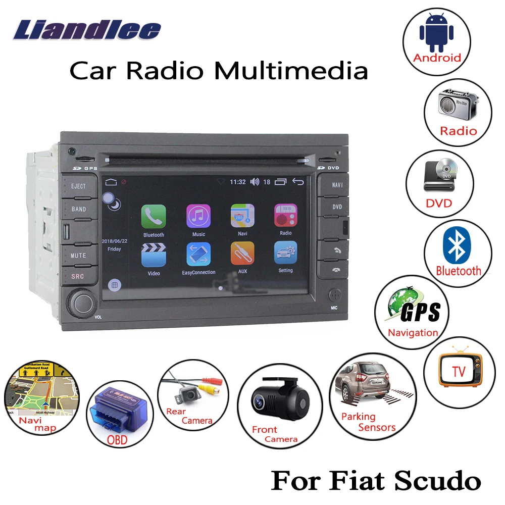 Автомагнитола для Fiat Scudo 2007 ~ 2013 2014 2015 Android DVD-плеер GPS-навигация мультимедийный