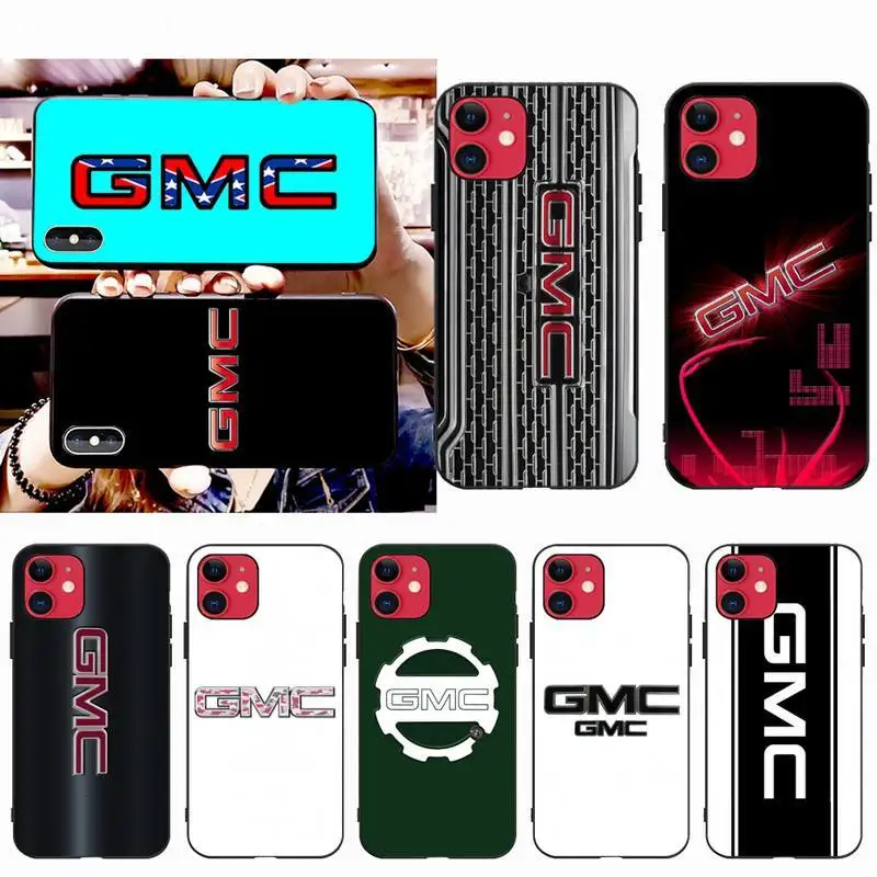 HUAGETOP роскошный Автомобильный логотип GMC силиконовый черный чехол для телефона