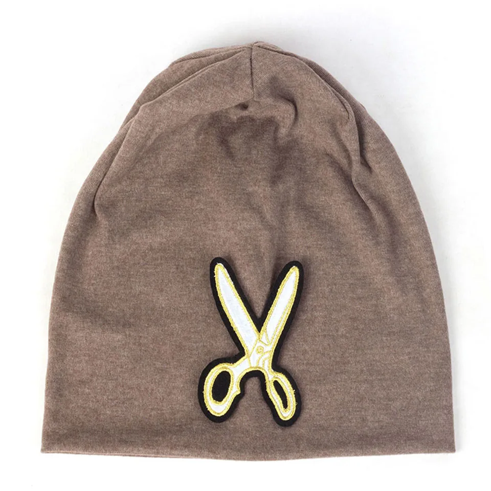 Ножницы шитье M achine аппликация Skullies Beanies Женские Мешковатые хлопковые зимние головные уборы женские одноцветные береты-кепки повседневные