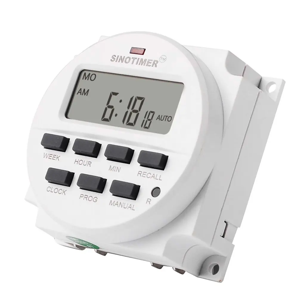 SINOTIMER TM618N-2, 220 В, ЖК-цифровой программируемый таймер переменного тока, переключатель с UL реле внутри с функцией обратного отсчета времени